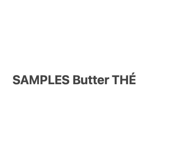 Beurre Thé sample